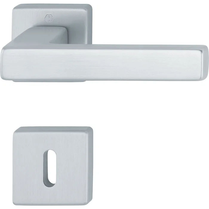 Hoppe Drückergarnitur AUSTIN – auf Rosette BB, Aluminium silber eloxiert