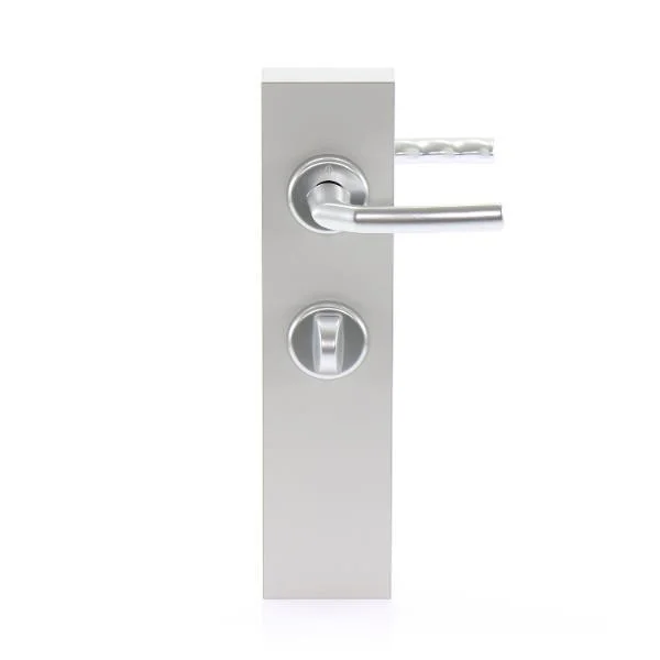 Hoppe Drückergarnitur BIRMINGHAM – auf Rosette WC, 37 – 42 – rot/weiß, silber eloxiert