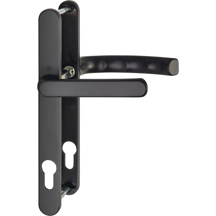 Hoppe Drückergarnitur LIÈGE – Schmalschild 24 mm, Griff flach,67 – 72,schwarz matt