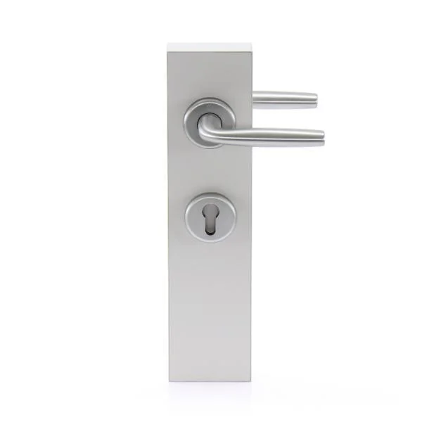 Hoppe Drückergarnitur MILOS – auf Rosette PZ, Aluminium verchromt matt