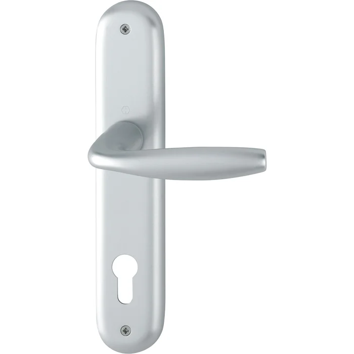 Hoppe Drückergarnitur NEW YORK – auf Schild PZ 88, 35 – 45, silber eloxiert