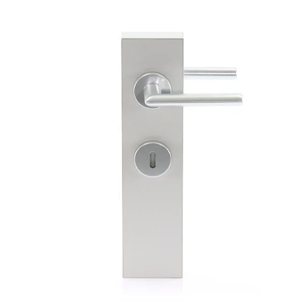 Hoppe Drückergarnitur STOCKHOLM – auf Rosette BB, 37 – 47, silber eloxiert