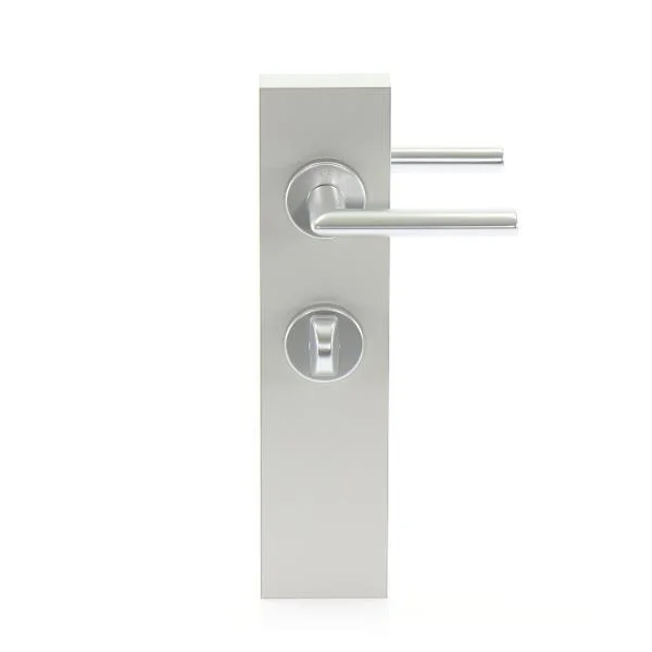 Hoppe Drückergarnitur STOCKHOLM – auf Rosette WC, 37 – 42, silber eloxiert