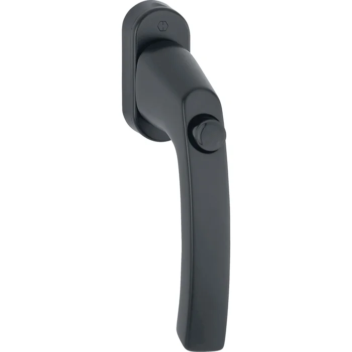 Hoppe Fenstergriff LIÈGE Druckknopf Vierkant 7x40mm Alu schwarz matt