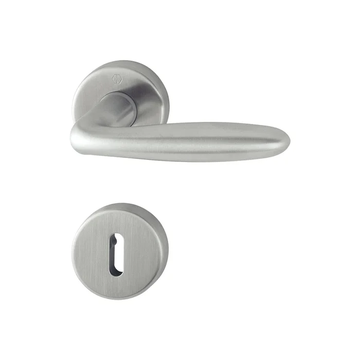 Hoppe HOPPE Drückergarnitur VERONA – auf Rosette BB, 37 – 42, Edelstahl matt