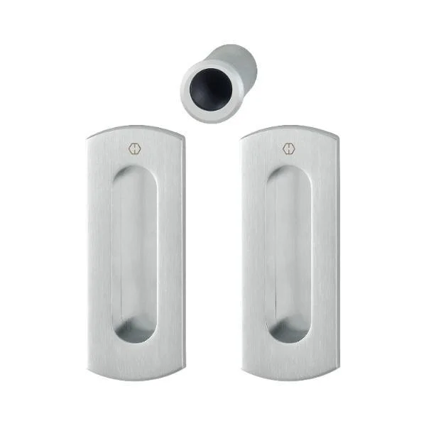 Hoppe HOPPE Schiebetürmuschel Set M463 – BL, Messing verchromt satiniert