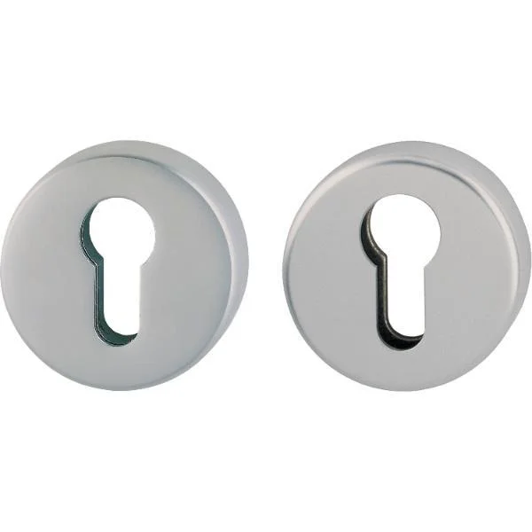 Hoppe HOPPE Sicherheits-Zylinderrosettenpaar rund, Edelstahl matt