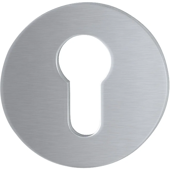 Hoppe HOPPE Zylinderrosette flach mit Stütznocken, rund, Edelstahl matt