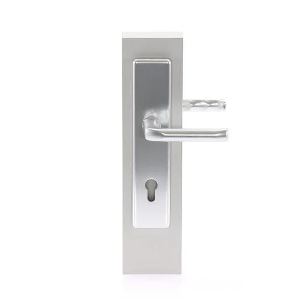 Hoppe SH-Drückergarnitur LONDON-auf Schild PZ88, 62-72, ohne Kzs., silber