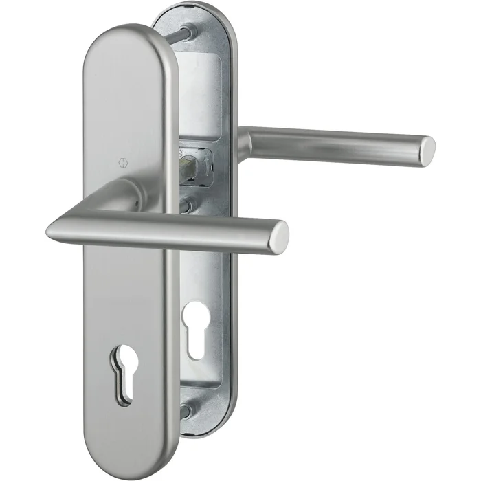 Hoppe SH-Drückergarnitur STOCKHOLM-auf LS PZ88, 62-72, ohne Kzs., Edst-Effekt