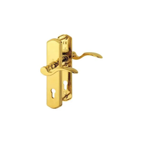 Hoppe SH-Drückergt. MÜNCHEN – auf Schild PZ88, rechts, -80, ohne Kzs., Messing PVD