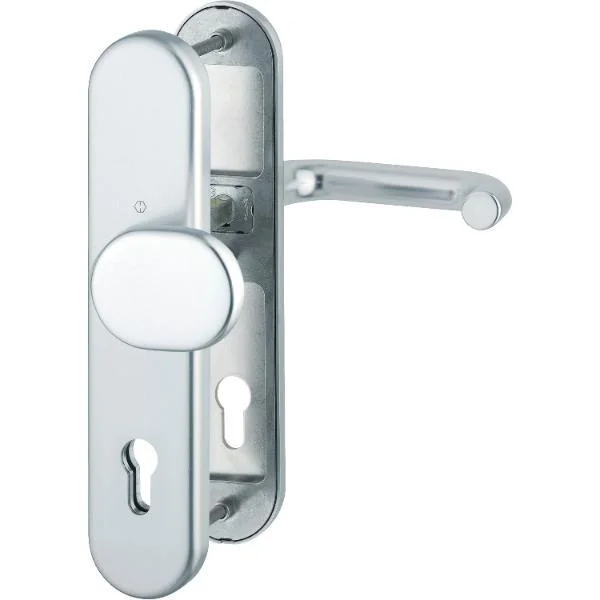 Hoppe SH-Wechselgarnitur PARIS-auf Schild PZ88, 42-47, SST, ohne Kzs., silber