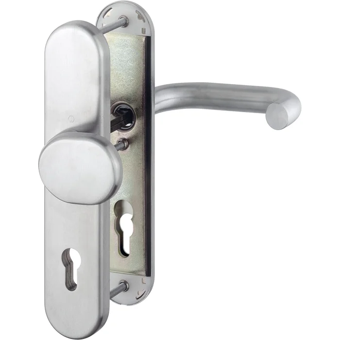 Hoppe SH-Wechselgarnitur PARIS-auf Schild PZ88, 62-72, SST, ohne Kzs., Edelstahl