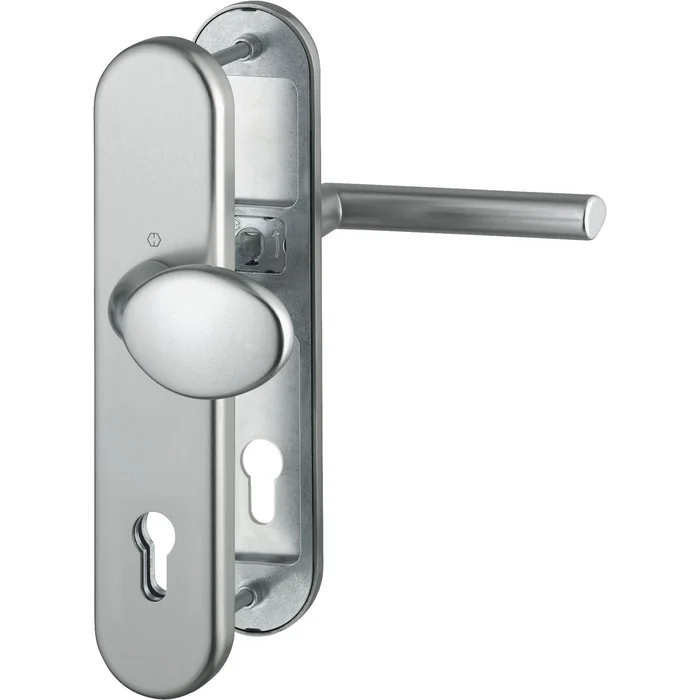 Hoppe SH-Wechselgarnitur STOCKHOLM-auf LS PZ88, 62-72, SST, ohne Kzs., Ed.-Effekt