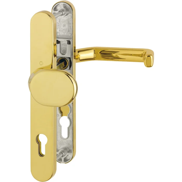 Hoppe Wechselgarnitur LIVERPOOL – Schmalschild Knopf PZ 77-82, Messing – PVD