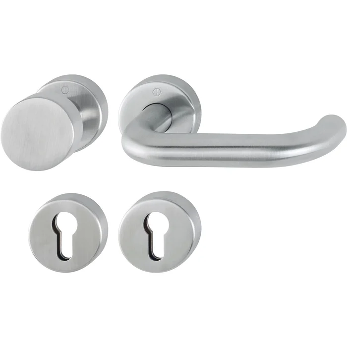 Hoppe Wechselgarnitur PARIS mit Rosetten PZ, brandschutztauglich, Edelstahl