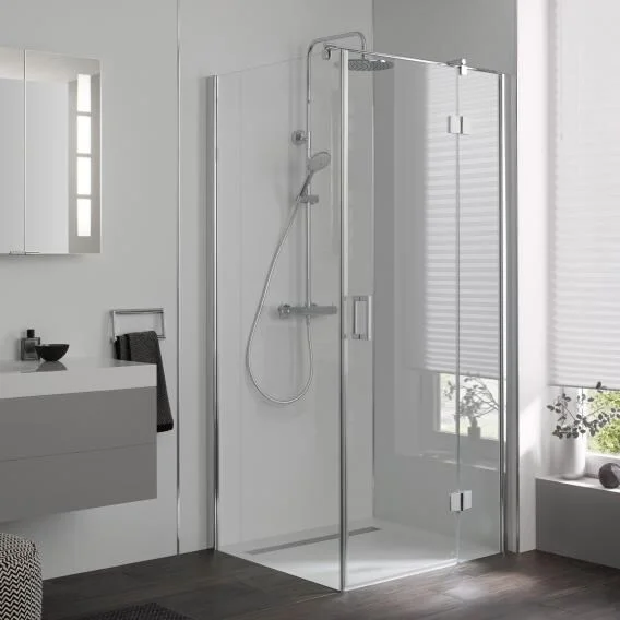 HSK Aperto Drehtür f. Seitenwand, chrom 90×200