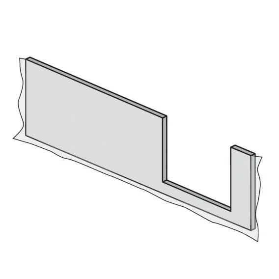 HSK Frontschürze, 160cm Einstieg rechts
