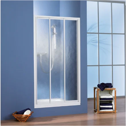 HSK Prisma Gleittür, 3-teilig 80cm Kunstglas