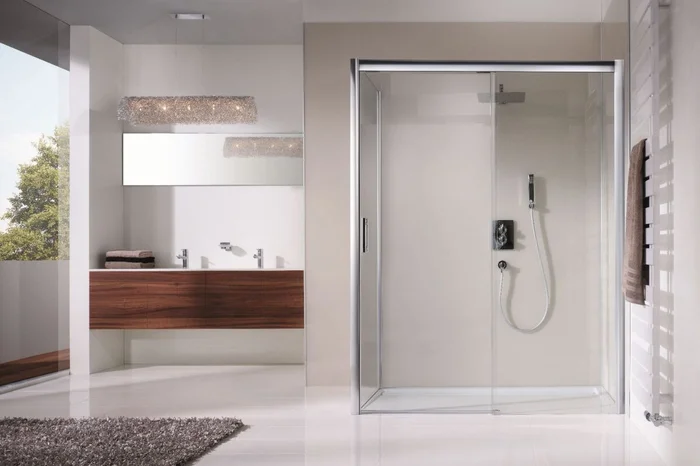 HSK Solida Schiebetür 2-teilig, 140 x 200, Chrom