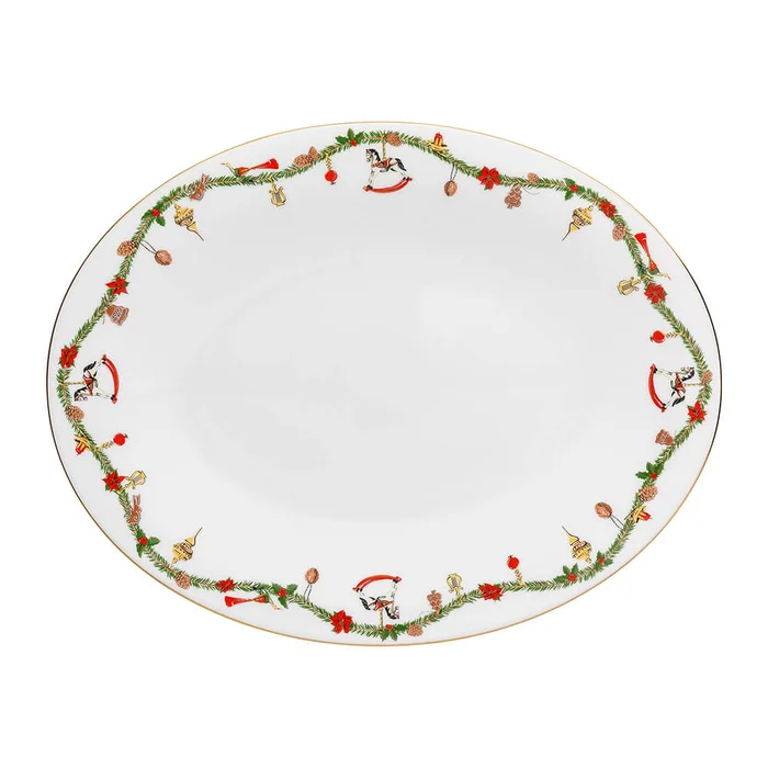 Hutschenreuther Platte 36cm oval Nora Christmas
