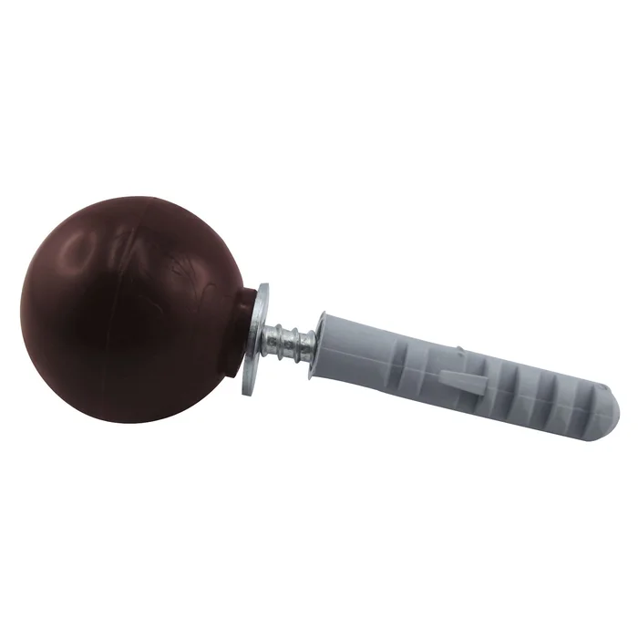 IBFM Türpuffer – Kugelform Kunststoff braun