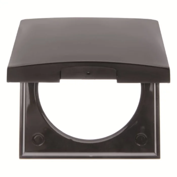 INTEGRO FLOW/PURE Rahmen 1fach mit Klappdeckel schwarz glänzend