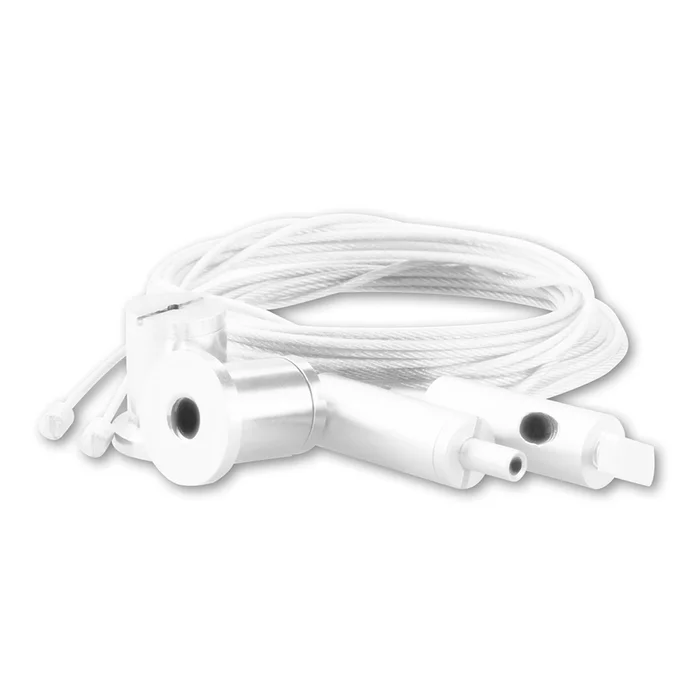 ISOLED Seilabhängung (2 Stück) mit Rutschklemme Stahl weiß