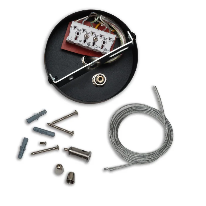 ISOLED Seilabhängung mit Baldachin für LED Hängeleuchte Raster UGR