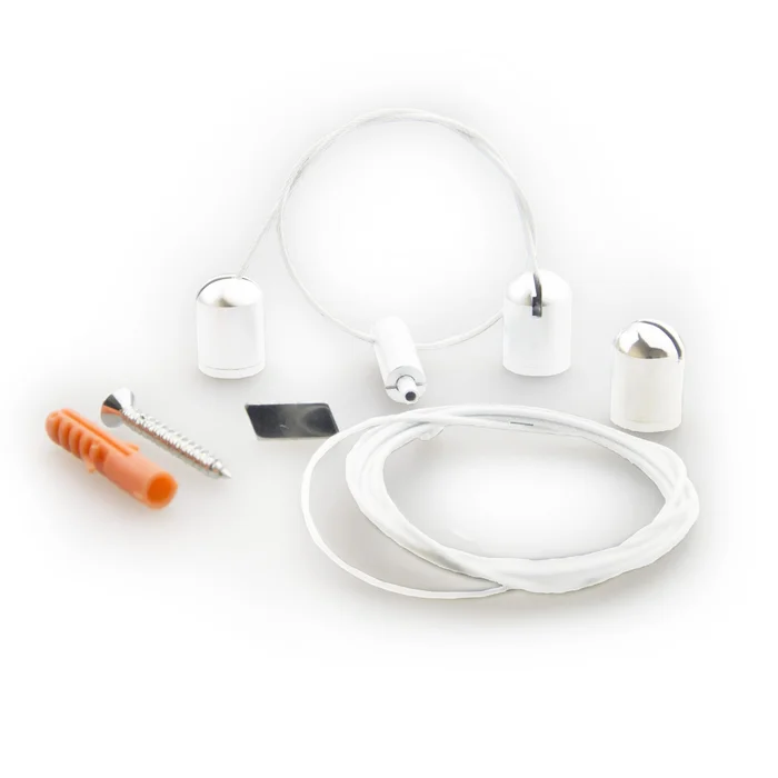ISOLED Seilabhängung Z04 für LAMP30 V2 weiß Länge bis 3m 2 Stk inkl. Befestigungsmaterial