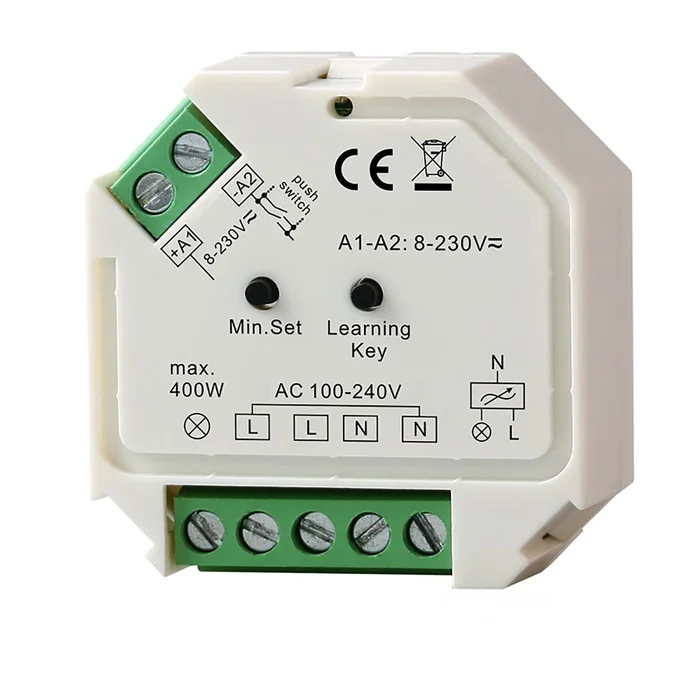 ISOLED Sys-One Funk/Push Dimmer für dimmbare 230V LED Leuchtmittel/Trafos 200VA