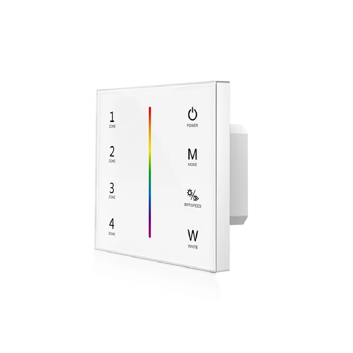 ISOLED Sys-Pro RGB+W 4 Zonen Einbau-Touch-Fernbedienung + DMX Output weiß 230V