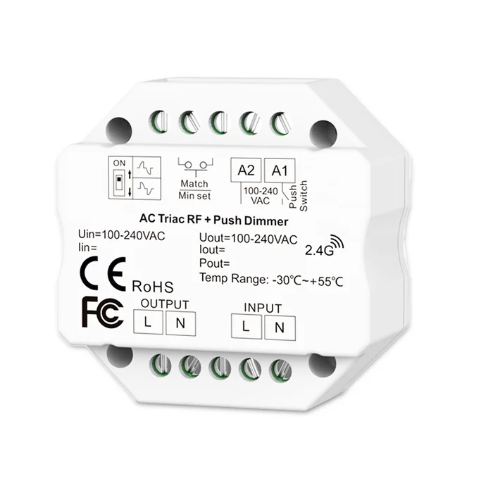 ISOLED Sys-Pro Universal-Push/Funk Mesh-Dimmer 230V 360VA Phasenan-/Abschnitt wählbar