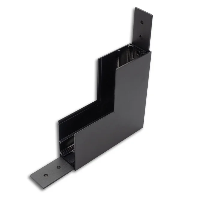 ISOLED Track48 Eckschiene 90° vertikal für Aufbauschiene schwarz nicht stromführend