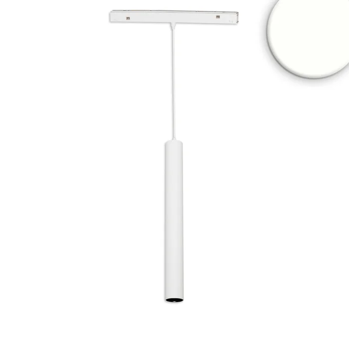 ISOLED Track48 Hängeleuchte Pipe weiß 7W 36° UGR