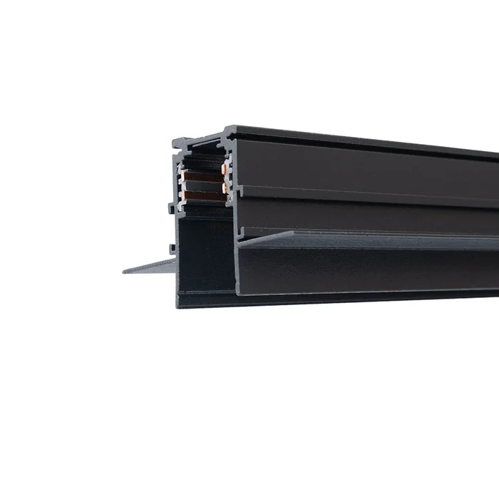 ISOLED Track48 Trockenbauschiene schwarz 200cm 4-polig inkl. Endkappen und Schutzcover