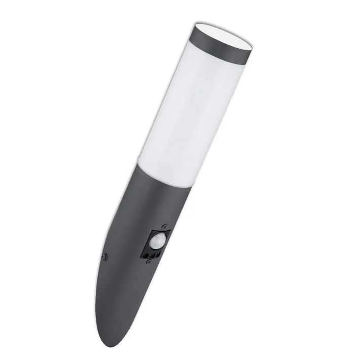 ISOLED Wandleuchte anthrazit PIR Bewegungssensor IP44 1x E27 Fassung exkl. Leuchtmittel