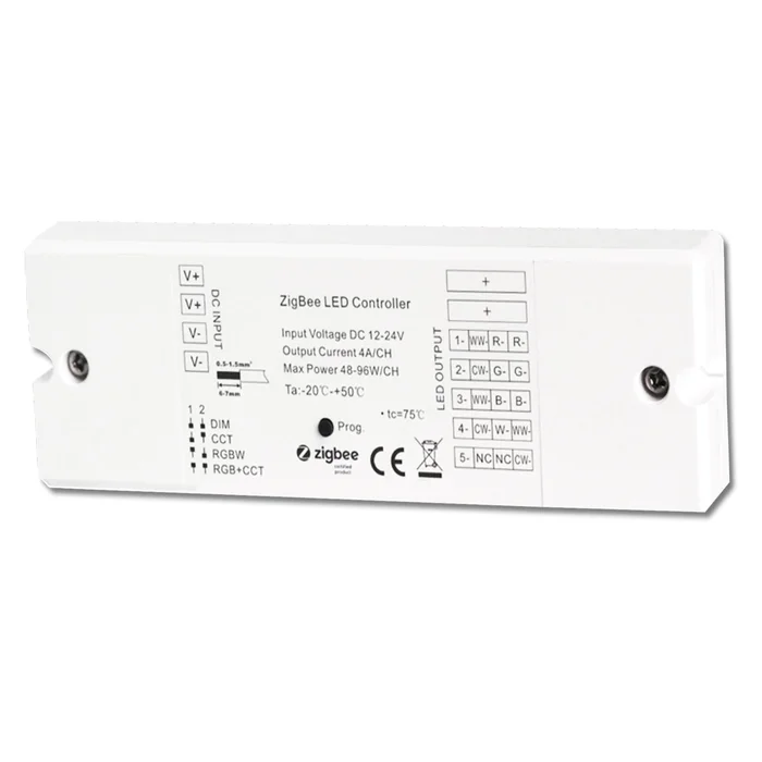 ISOLED ZigBee 3.0 PWM-Dimmer für LED Flexbänder/Spots 5 Kanal 12-24V DC 5x4A