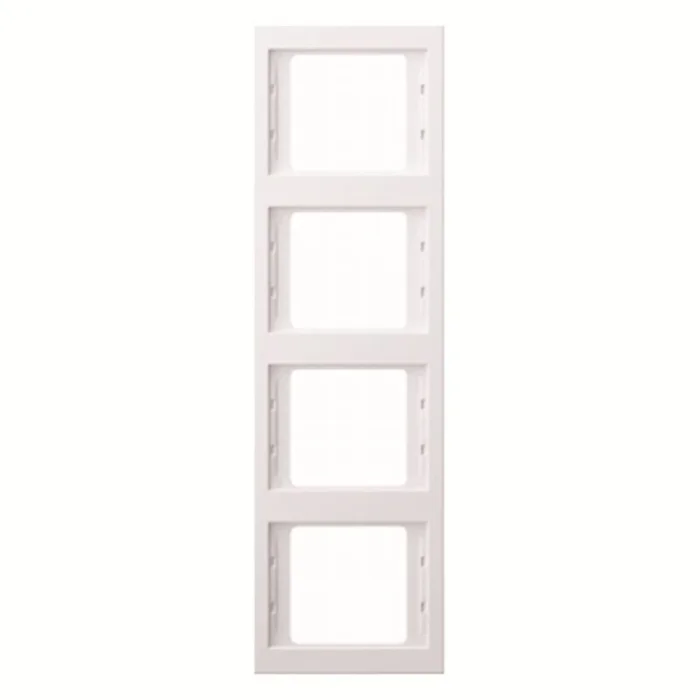 K.1 Rahmen 4fach senkrecht polarweiß glänzend