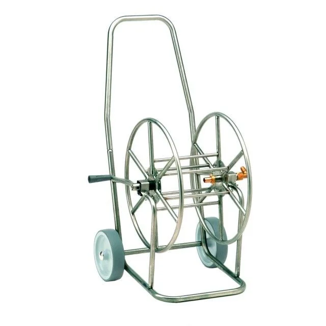 KARASTO Schlauchwagen 5400SB Chromstahl für 80 M 1/2″, 50 M 3/4″ oder 40 M 1″