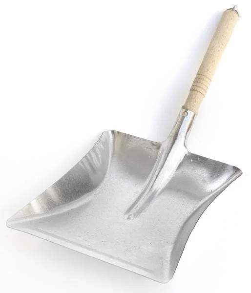 Kehrschaufel verzinkt mit Holzgriff und Ringöse