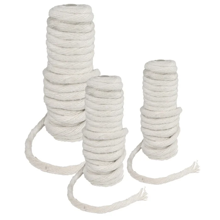 Keramikfaser-Dichtschnüre zur Abdichtung von Ofen- und Kesseltüren Ø 6 bis Ø 15