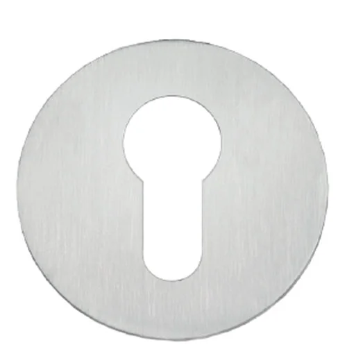 Kleberosette Edelstahl rund