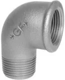 Knie Nr. 92, IG 3/4″x AG 1″, 90°, verzinkt