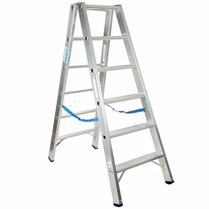 Krause Alu Stufen-Doppelleiter Stabilo 2 x 6 Stufen 124746