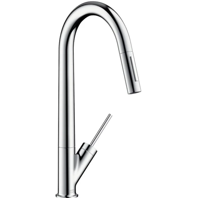Küchenarmatur Axor Starck 270 mit ausziehbarer Handbrause Chrom