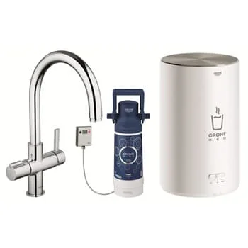 Küchenarmatur mit integriertem Wasserkocher Grohe Red II Duo C-Pip Chrom