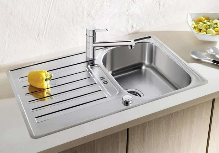 Küchenspüle Lantos Edelstahl Blanco