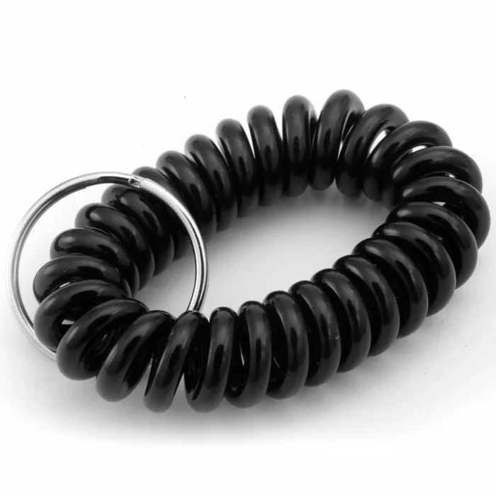 Kunststoff mit Schlüsselring, als Spiralarmband