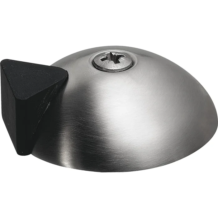 KWS Bodentürpuffer – Bodenpl. ø 60 mm, Anschlagh. 17 mm, Edelstahl matt